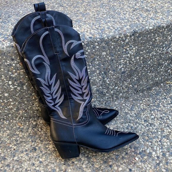 Dolls Kill Shoes - Public Desire Western Cowgirl Mid-calf Boots